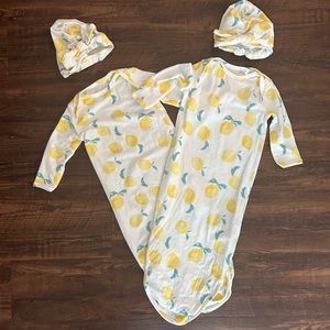 Baby gowns with matching hat - like new condition